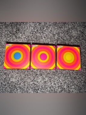 Schylling Kids Target Toss Discs - Bright Pink & Yellow Set